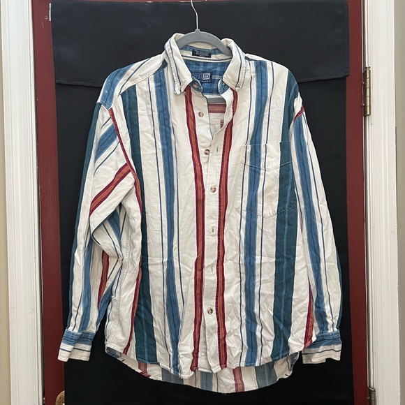 Vintage Other - Vintage Striped Denim Button Down